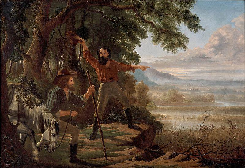 Arrival of Burke and Wills at Flinders River,, unknow artist